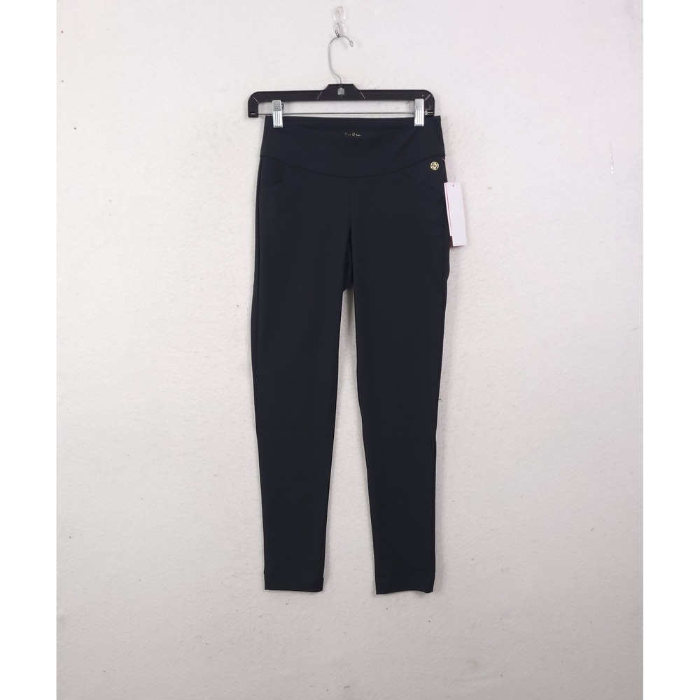 Lilly Pulitzer Luxletic Corso Pant Onyx Size 0 Black UPF 50+ Performance Twill